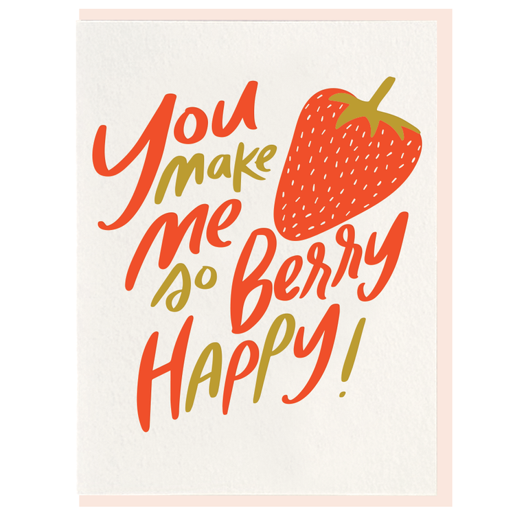 Dahlia Press - Berry Happy - Letterpress Card