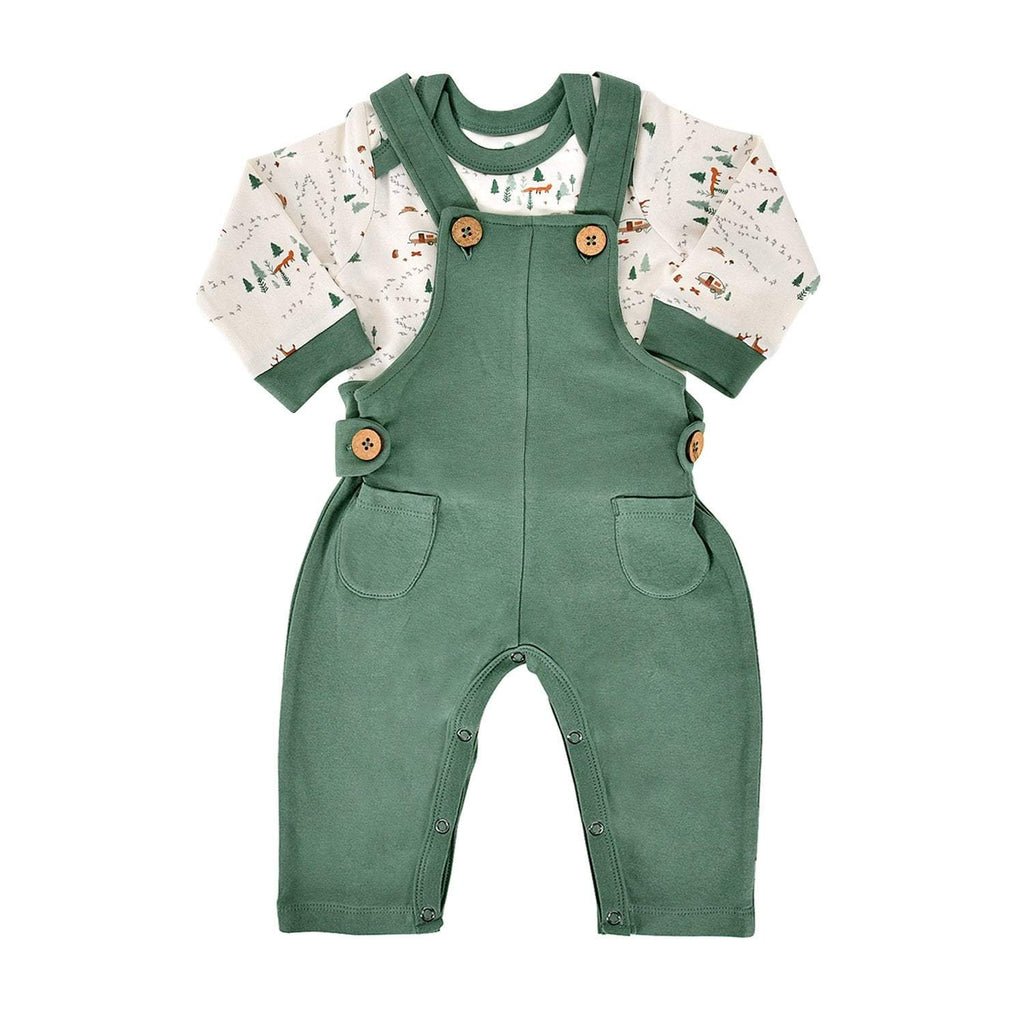 Finn + Emma Overalls/ Long Sleeve Top Set - Into the Woods