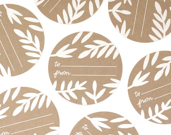 Worthwhile Paper Gift Sticker Set - Foliage