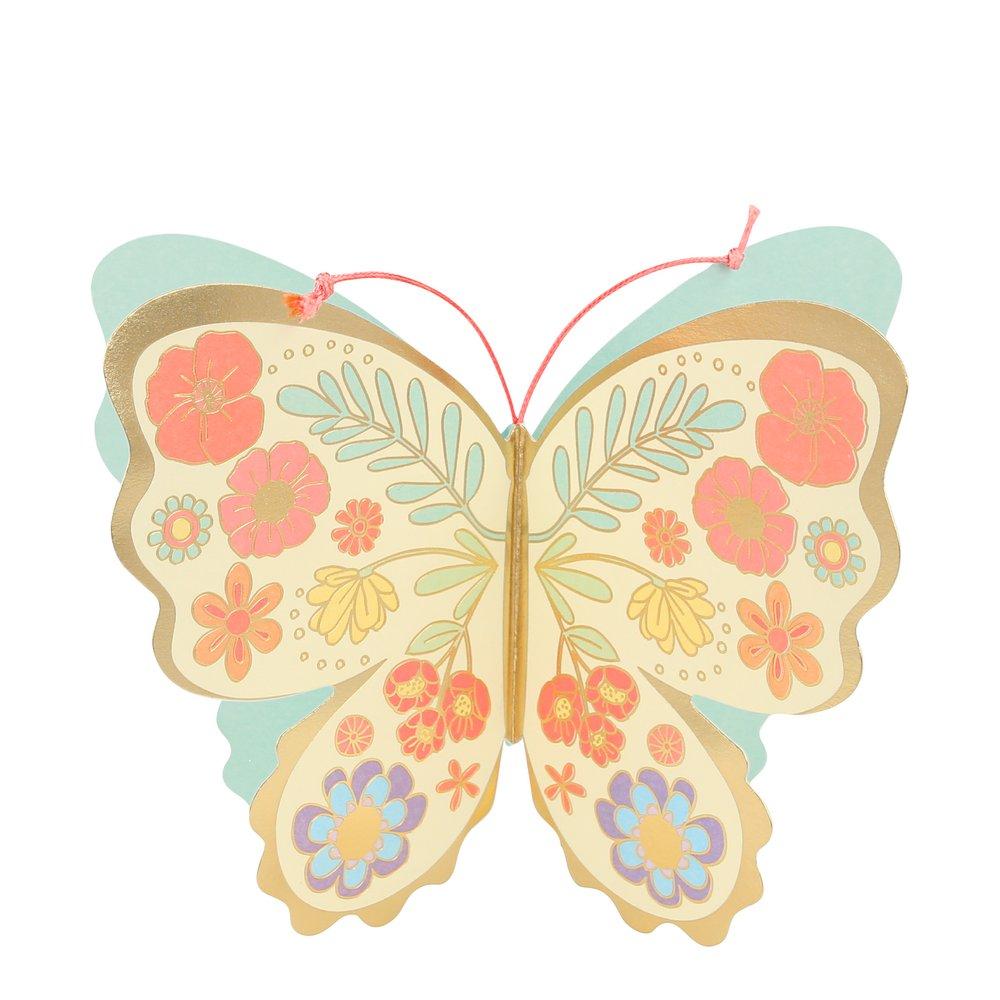 Floral Butterfly Stand Up Card