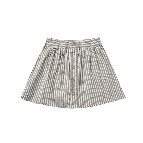 Rylee + Cru Button Front Mini Skirt - Railroad Stripe