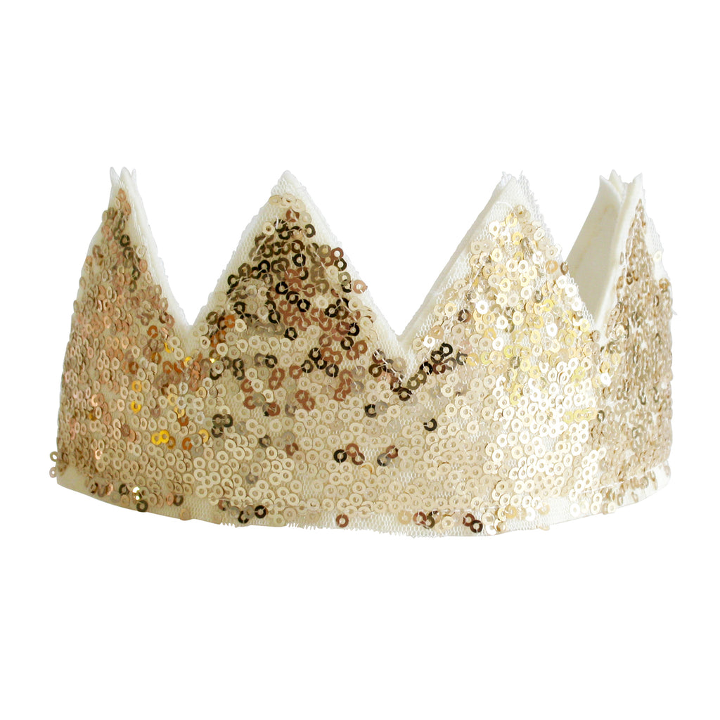 Alimrose Sequin Sparkle Crown - Gold