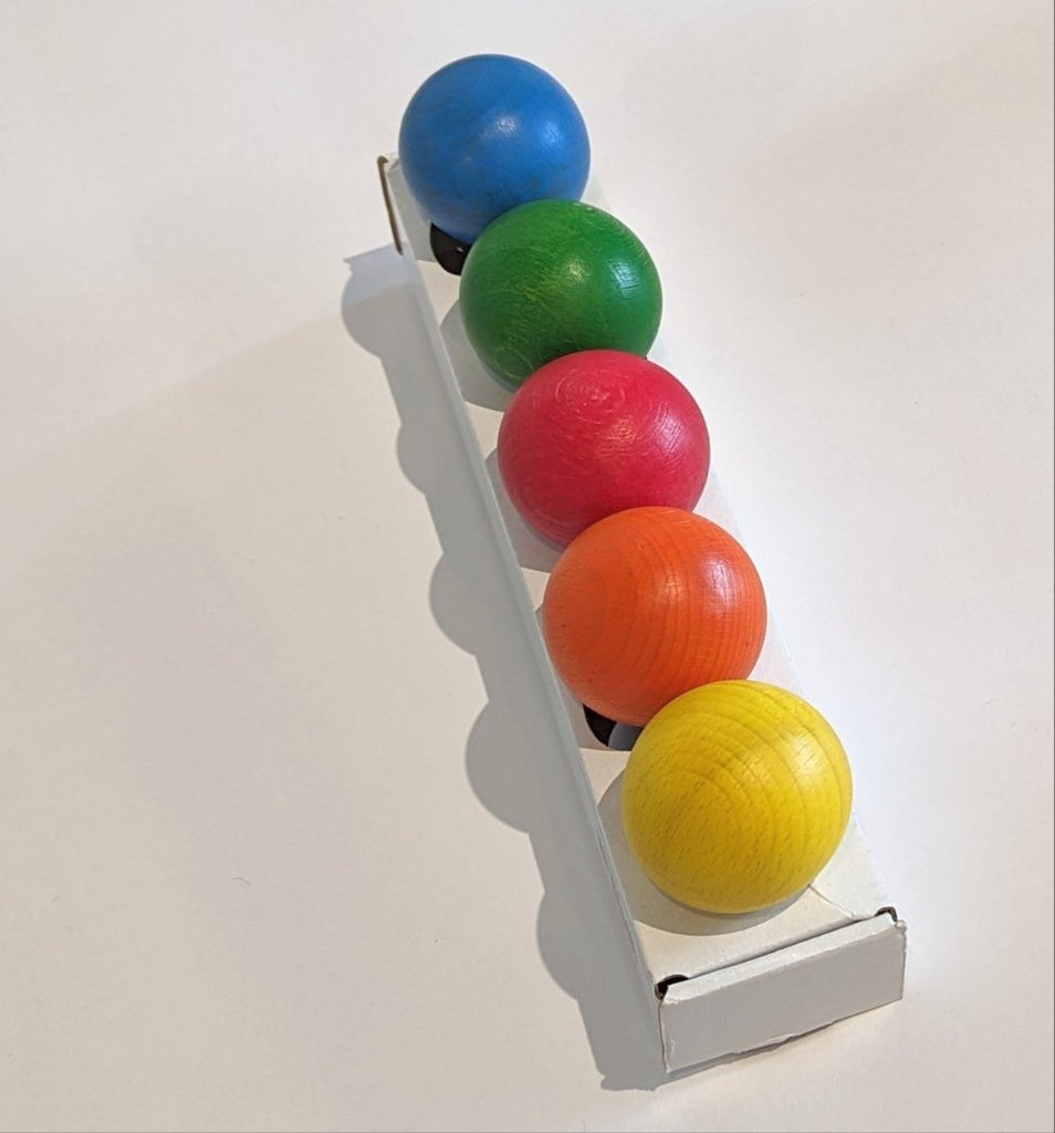 Magic Wood Set of 5 Colored Wooden Balls