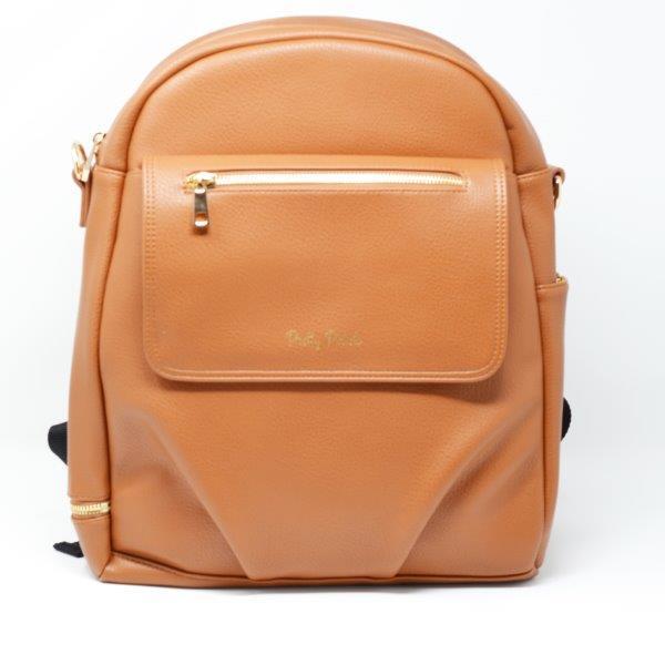 Pretty Pokets Vegan Leather Diaper Bag Backpack