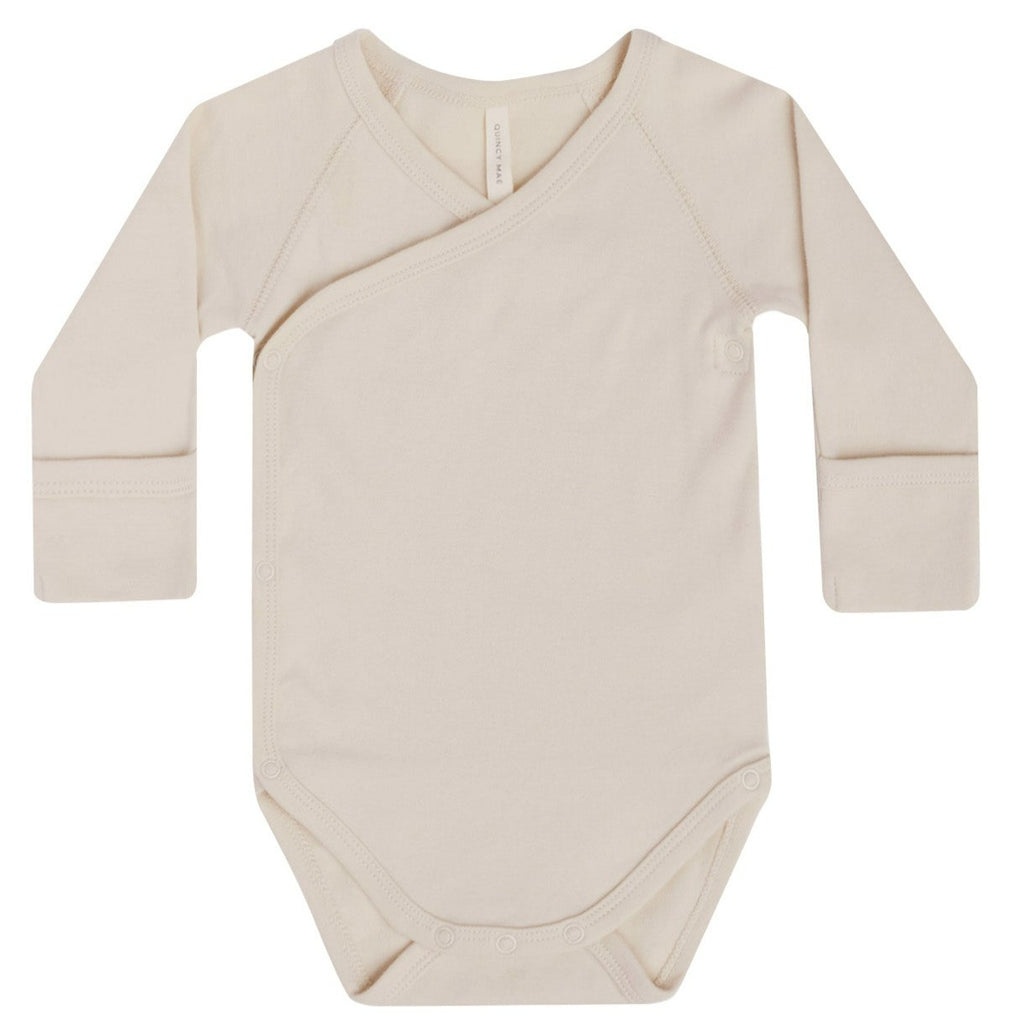 Quincy Mae Side Snap Bodysuit - Natural
