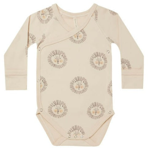 Quincy Mae Side Snap Bodysuit - Lions