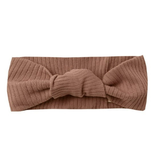 Quincy Mae Ribbed Knotted Headband - Pecan