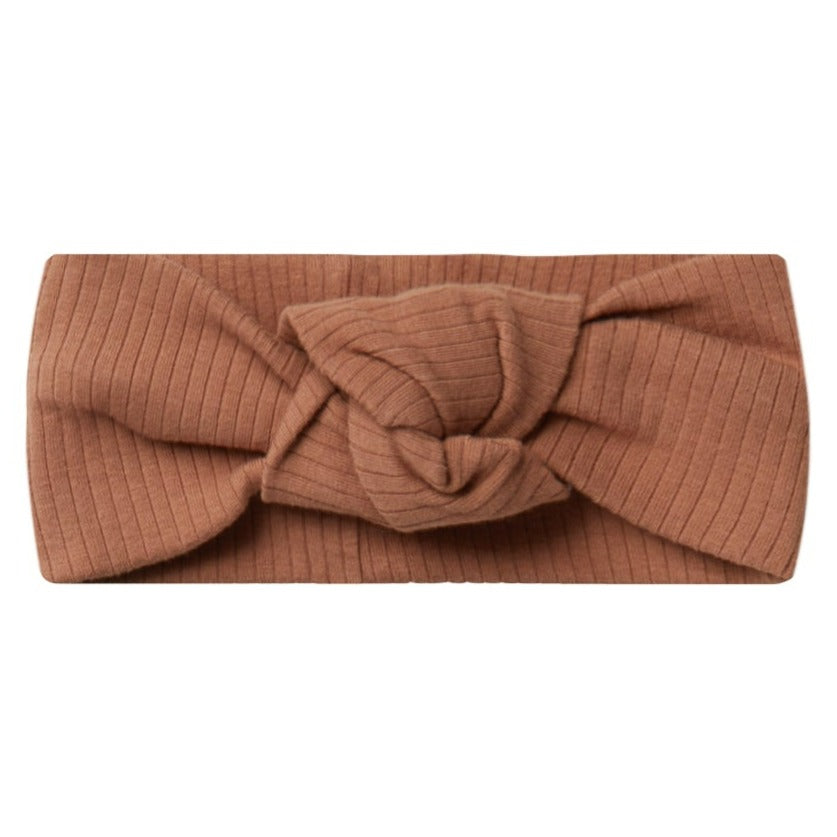 Quincy Mae Ribbed Knotted Headband - Amber