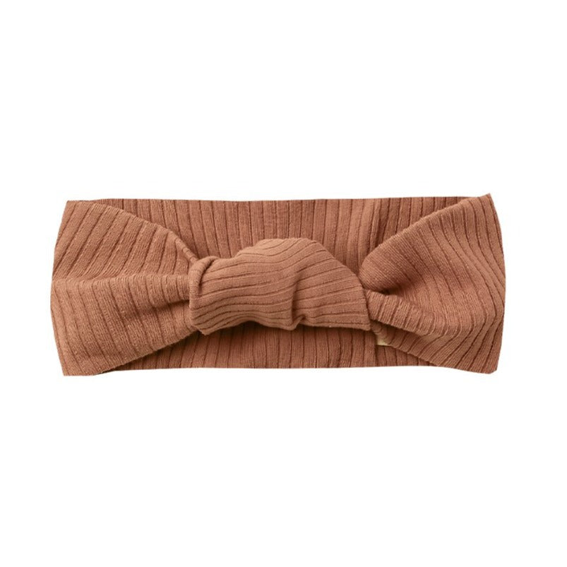 Quincy Mae Ribbed Knotted Headband - Clay