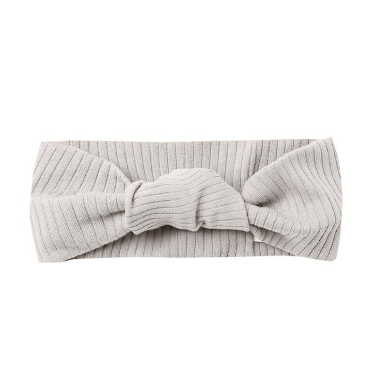 Quincy Mae Ribbed Knotted Headband - Ash