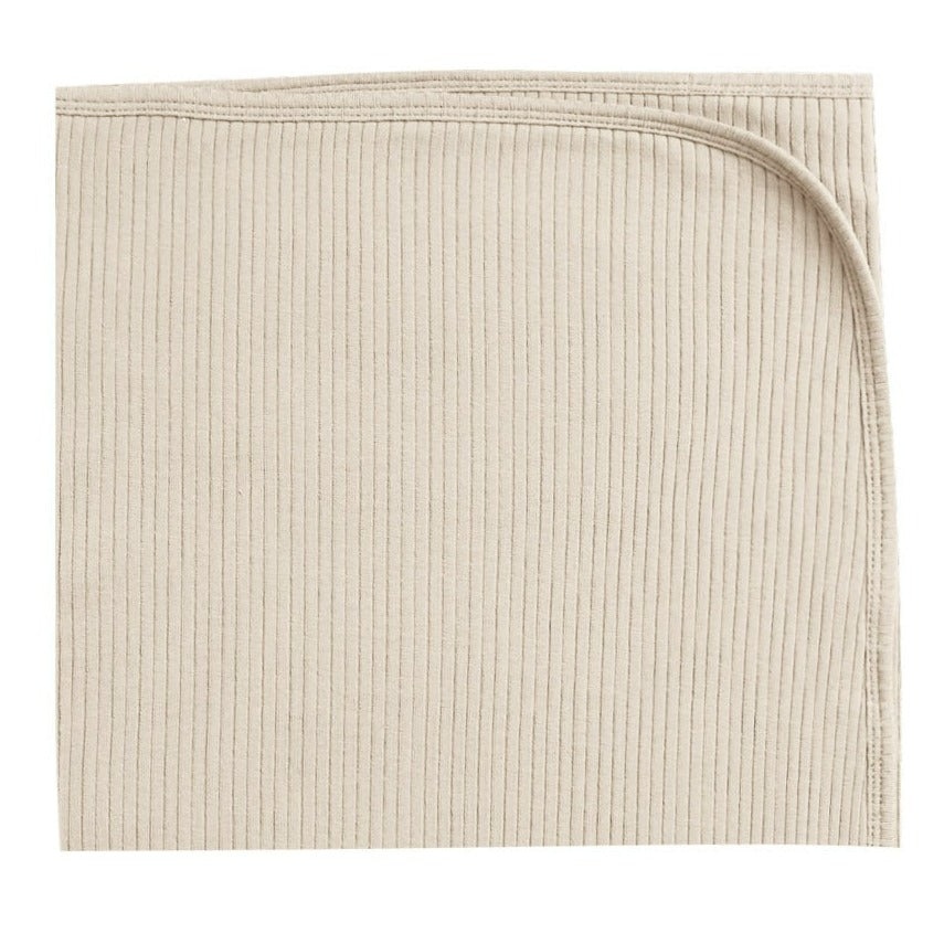 Quincy Mae Ribbed Baby Blanket - Natural