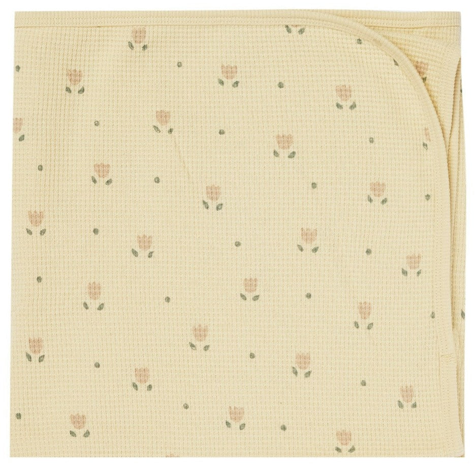 Quincy Mae Waffle Baby Blanket - Dutch Floral