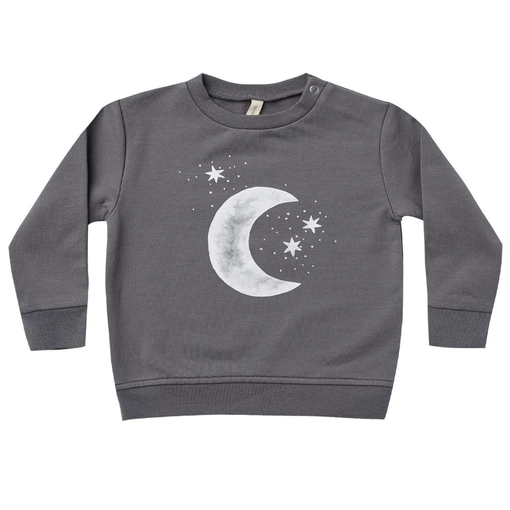 Quincy Mae Fleece Sweatshirt - Moon + Stars