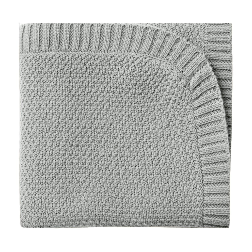 Quincy Mae Chunky Knit Baby Blanket - Dusty Blue