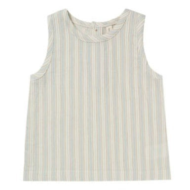 Quincy Mae Woven Tank - Sky Stripe