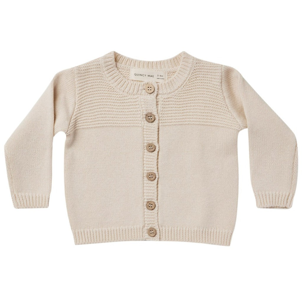 Quincy Mae Knit Cardigan - Natural