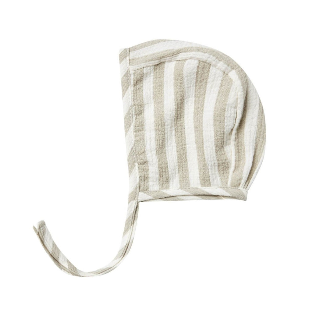 Quincy Mae Woven Bonnet - Sage Stripe