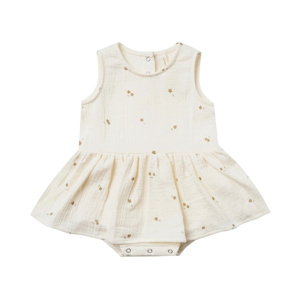 Quincy Mae Skirted Tank Romper - Tiny Flower