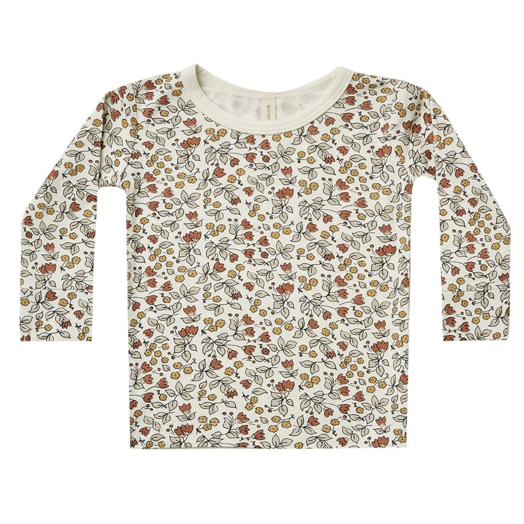 Quincy Mae Bamboo Long Sleeve Tee - Fleur