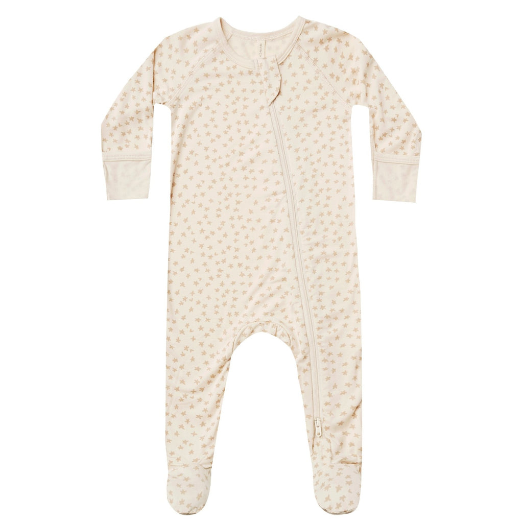 Quincy Mae Bamboo Zip Footie - Scatter