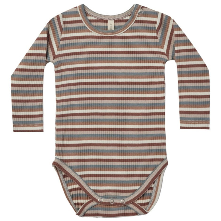 Quincy Mae - 2-Pack Jersey Bodysuit - Bears, Dusty Blue Stripe – Dearly