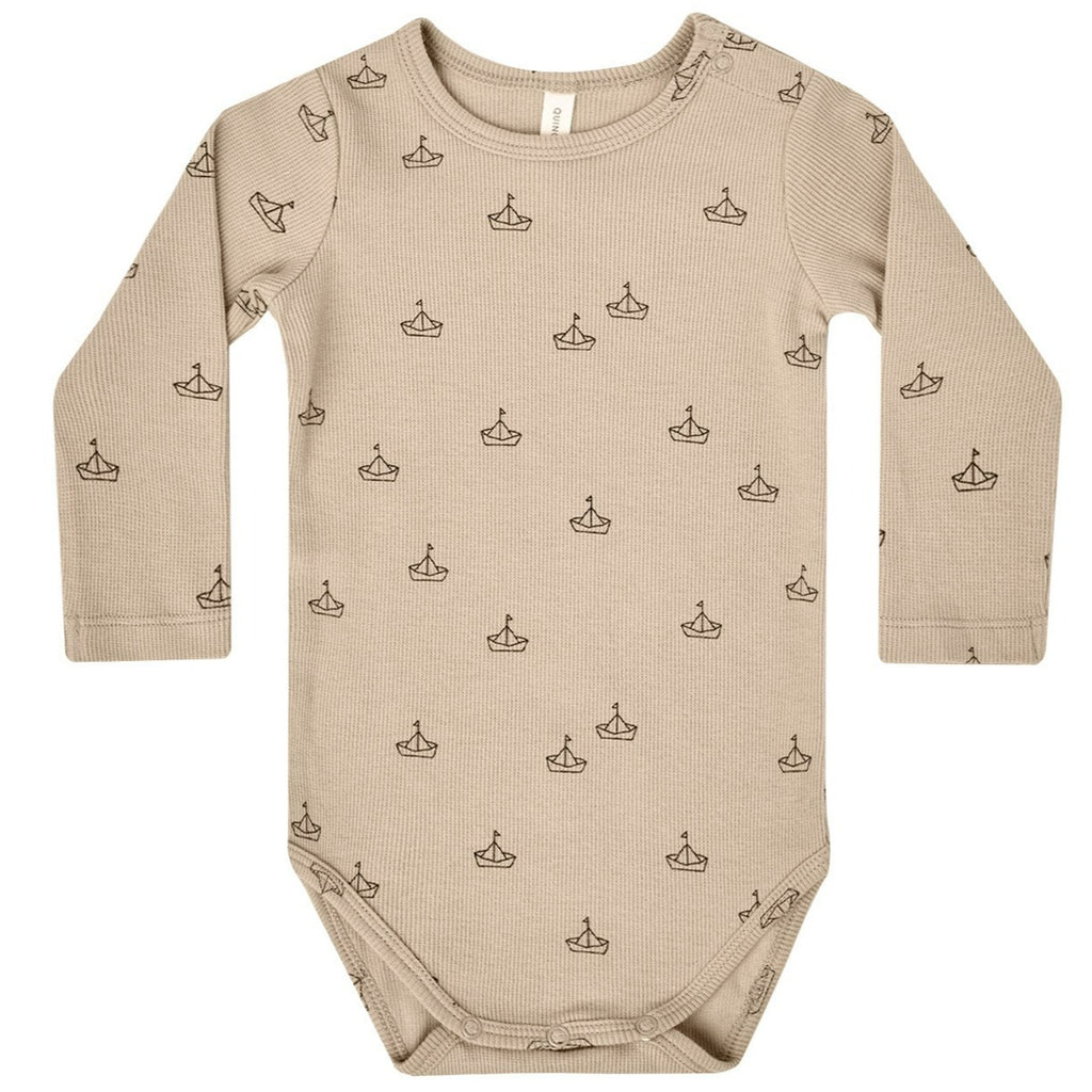 Quincy Mae Ribbed Bodysuit - Boats
