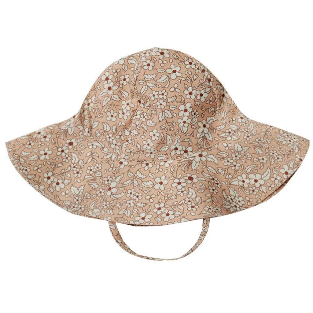 Quincy Mae Sunhat - Apricot Floral