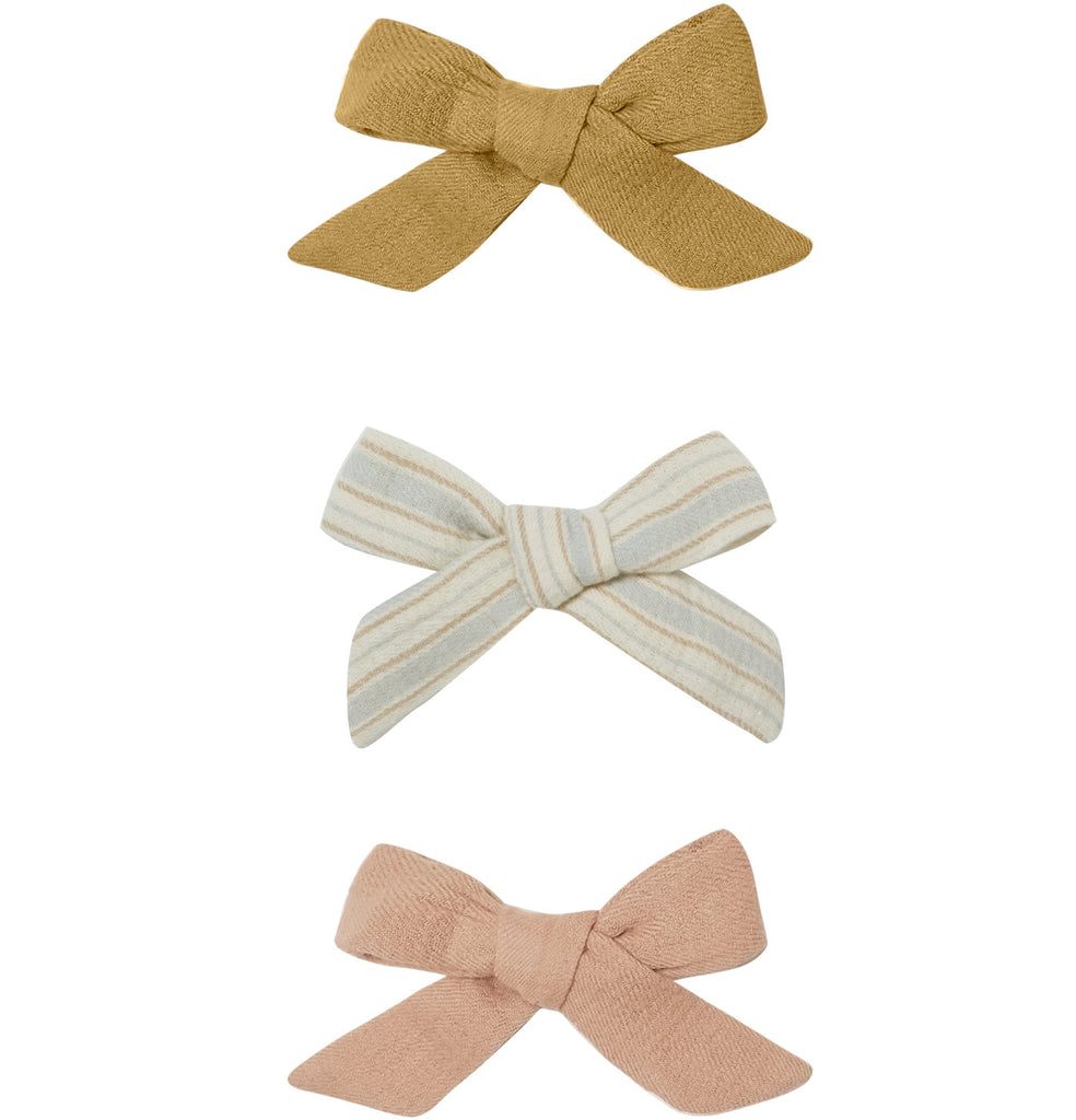Quincy Mae Bow with Clip Set of 3 - Blush