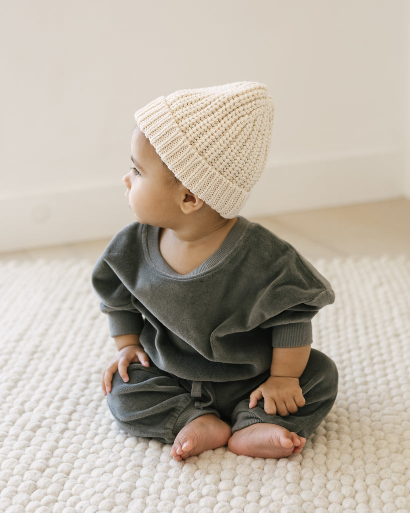 Quincy Mae Knit Beanie - Natural