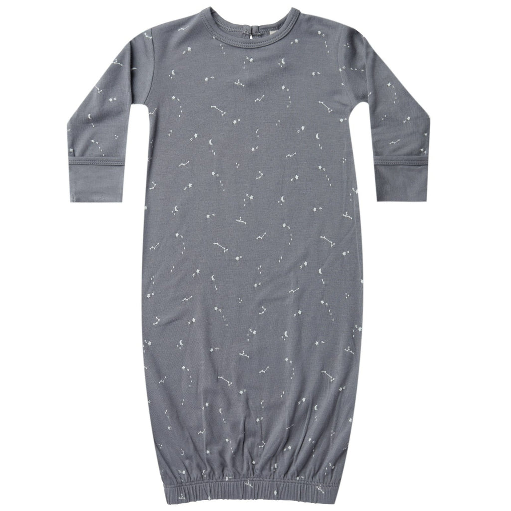 Quincy Mae Bamboo Baby Gown - Night Sky