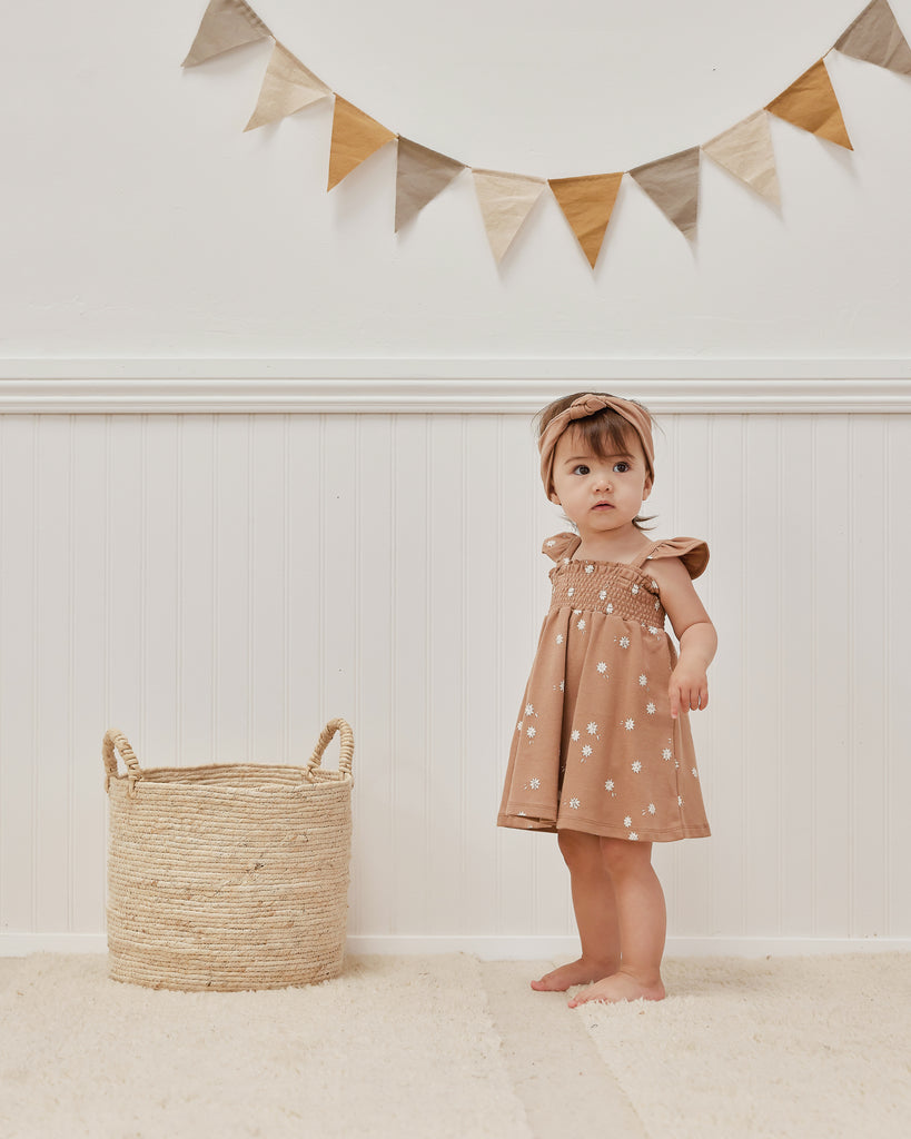 Quincy Mae Smocked Jersey Dress - Sunburst