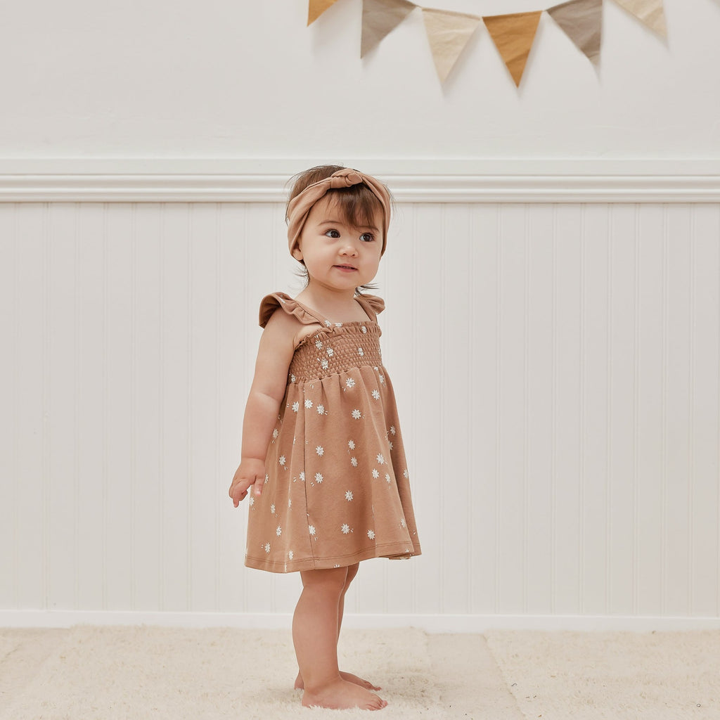 Quincy Mae Smocked Jersey Dress - Sunburst