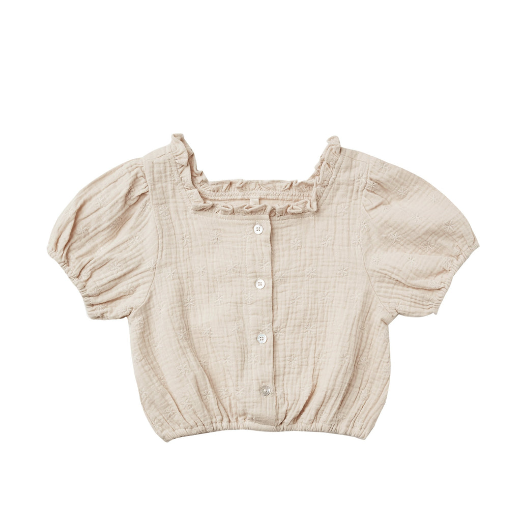 Rylee + Cru Dylan Blouse - Embroidered Daisy