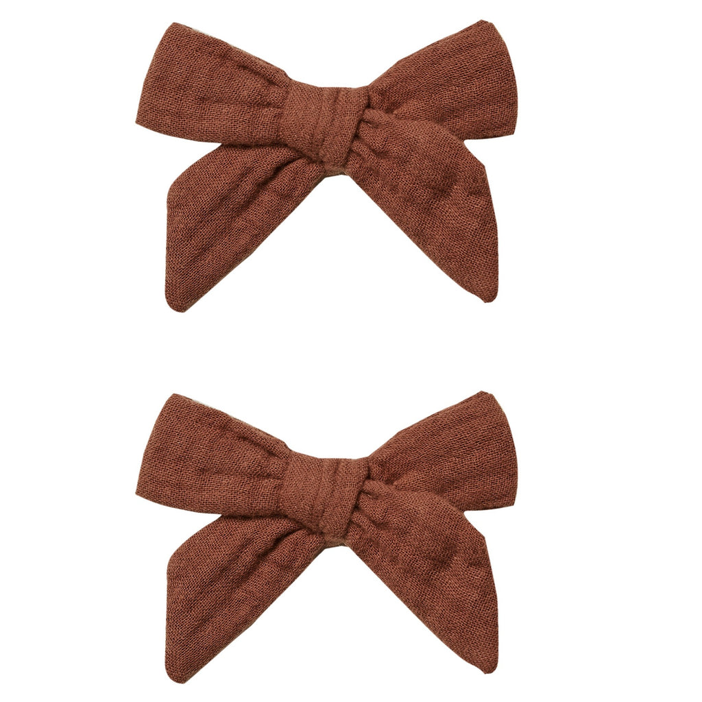 Rylee + Cru  Bow with Clip Set - Wine