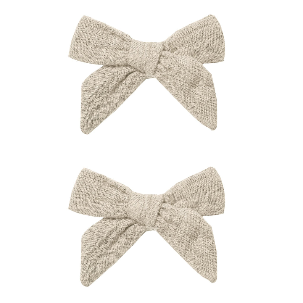 Rylee + Cru  Bow with Clip Set - Stone