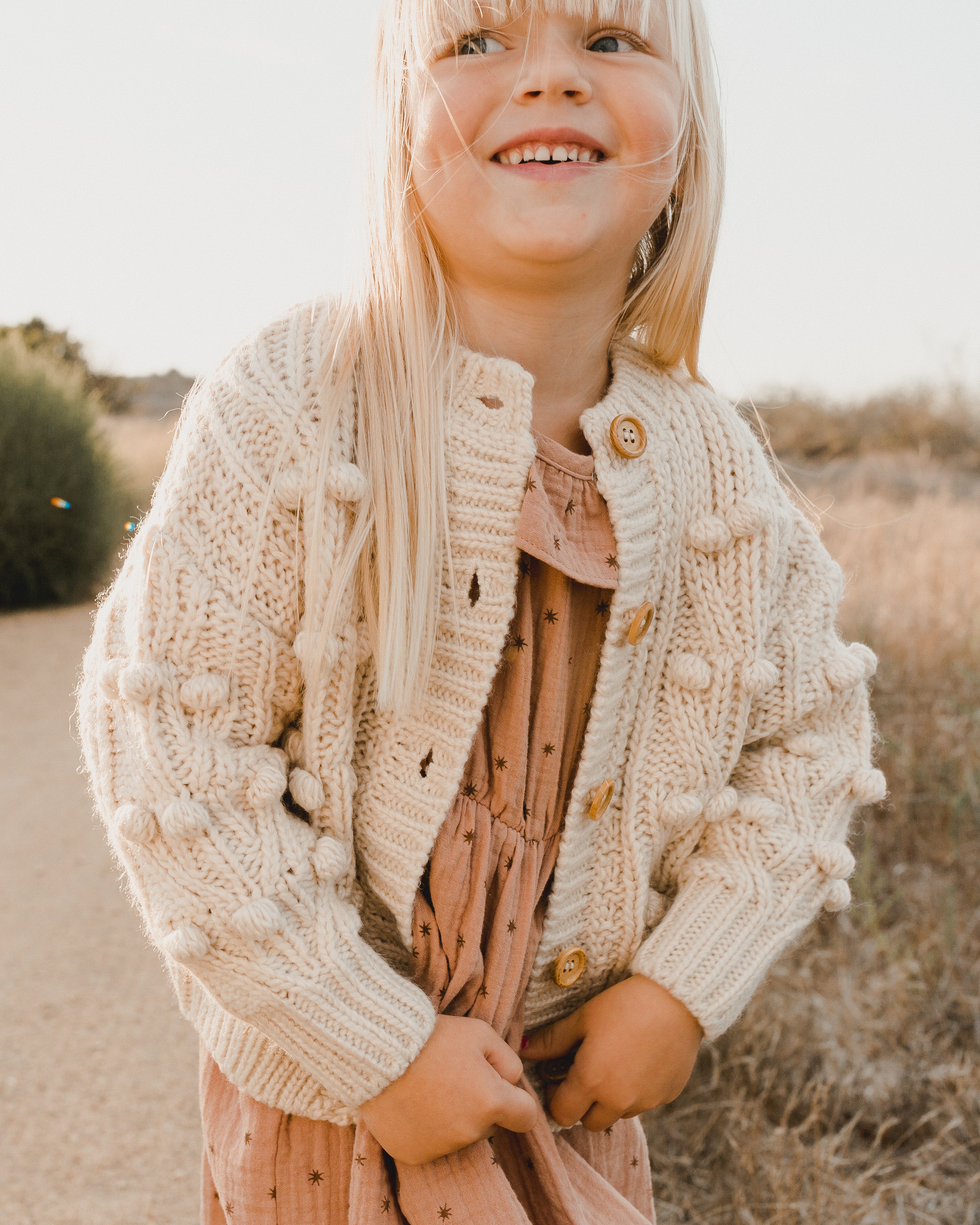 Rylee + Cru Bobble Cardigan - Stone – Mini Mint