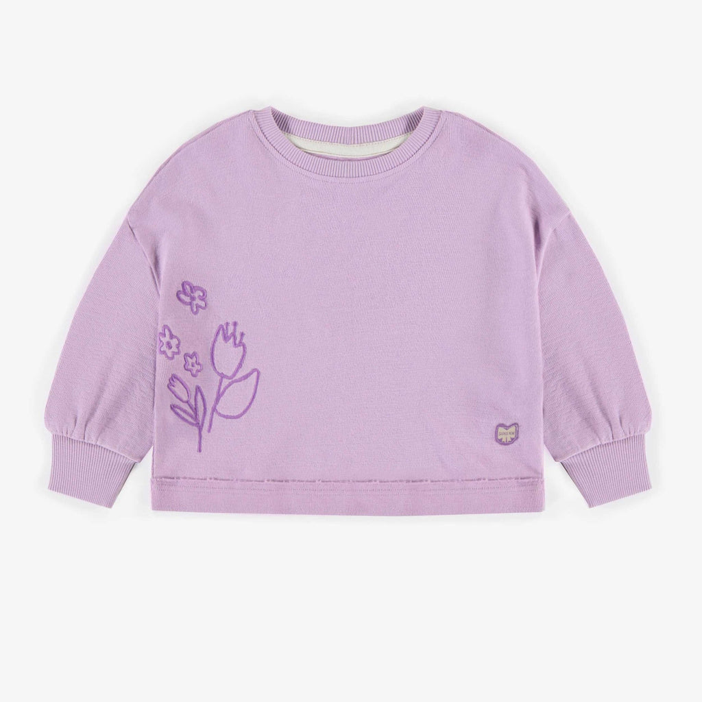Souris Mini Wide Long Sleeve Sweatshirt- Purple