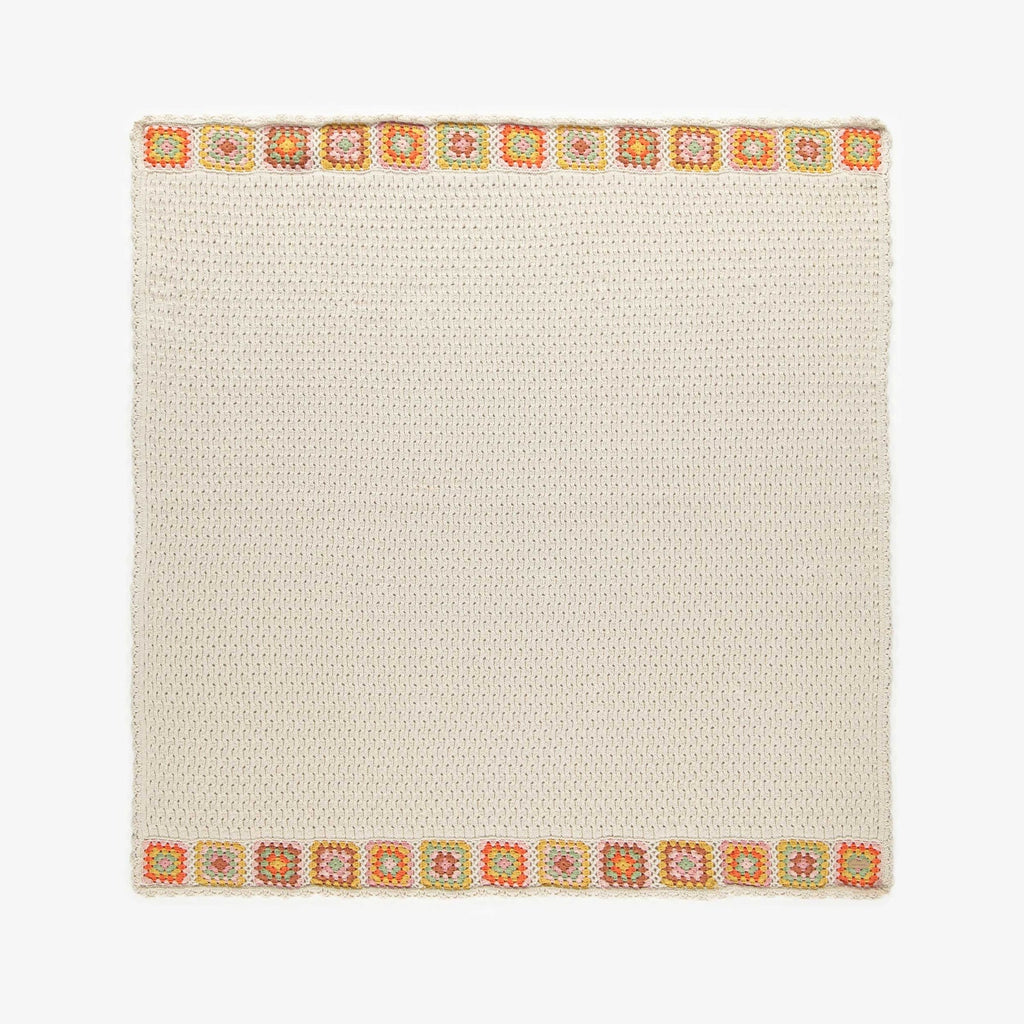 Souris Mini Crochet Blanket- Cream