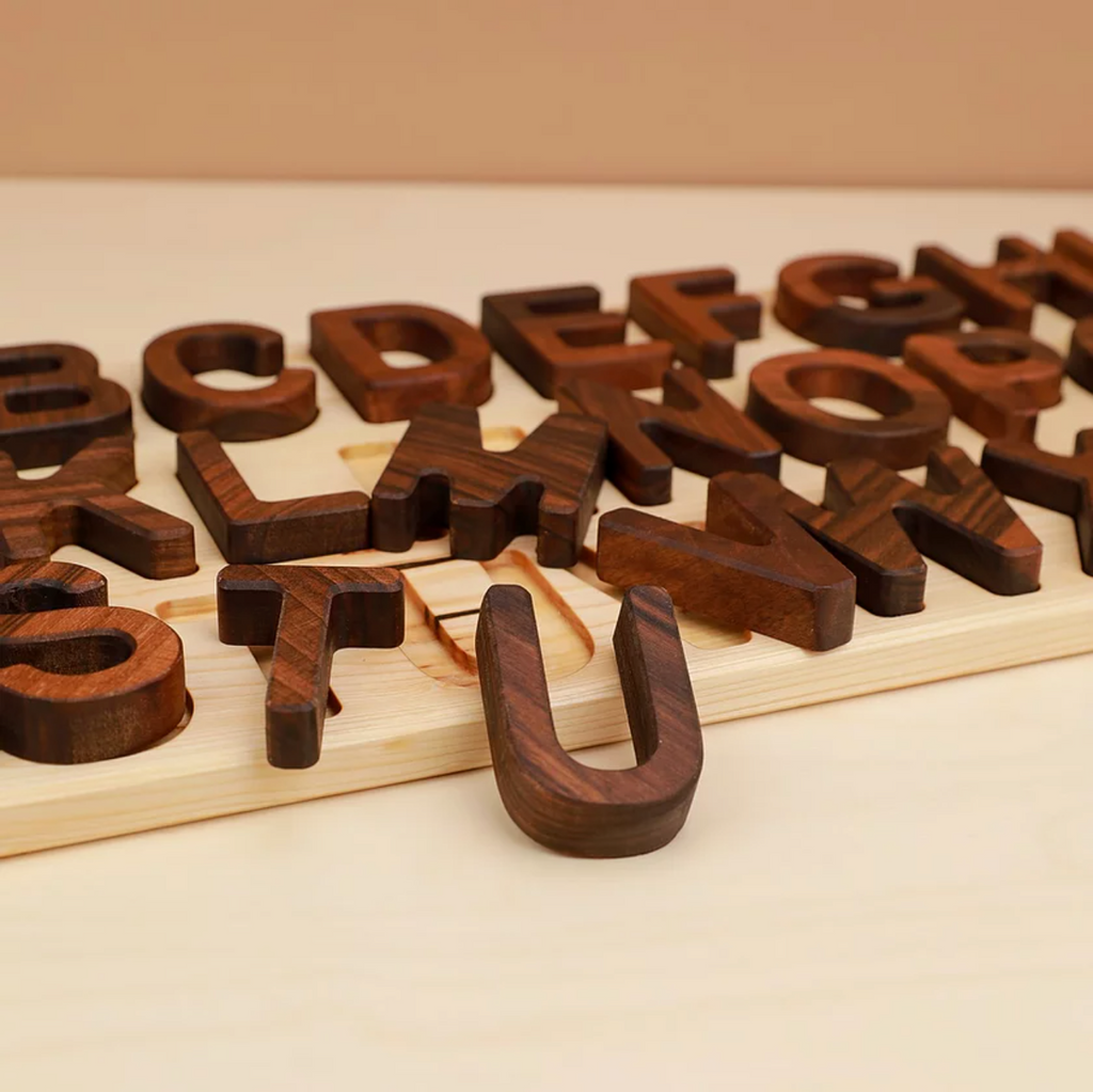 Wooden Uppercase Alphabet Puzzle
