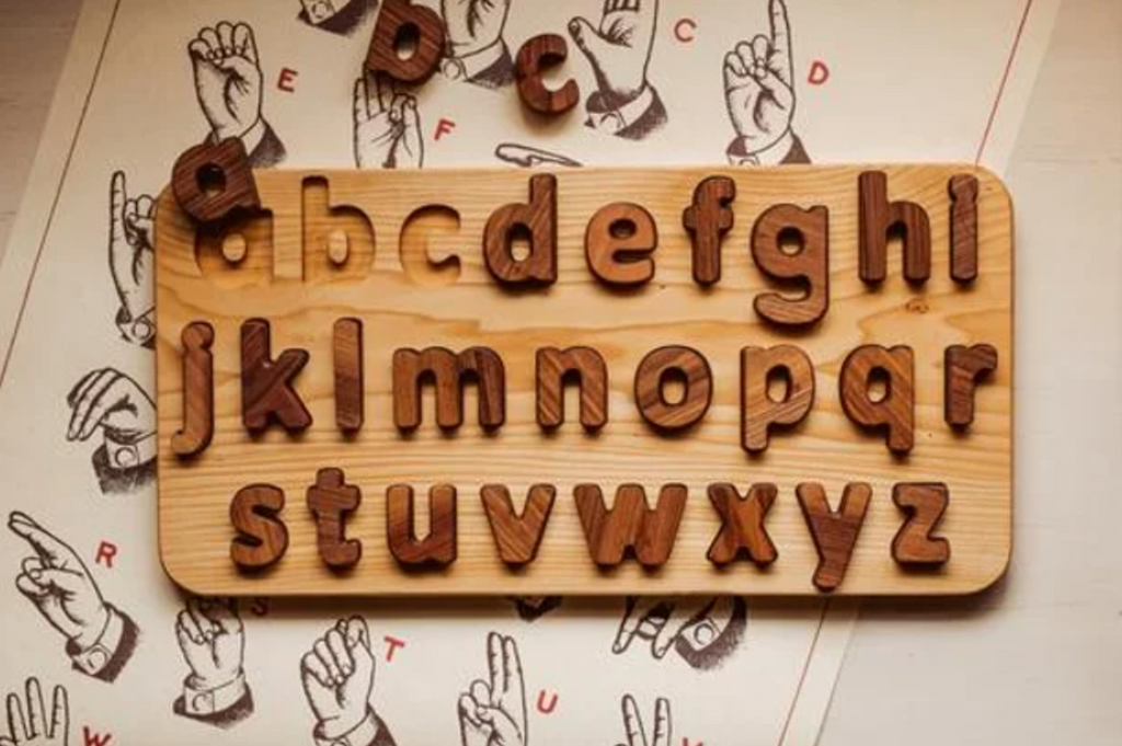 Wooden Lowercase Alphabet Puzzle