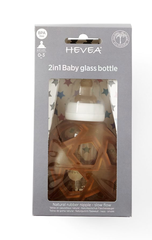 Hevea 2-in-1 Baby Glass Bottle + Star Ball