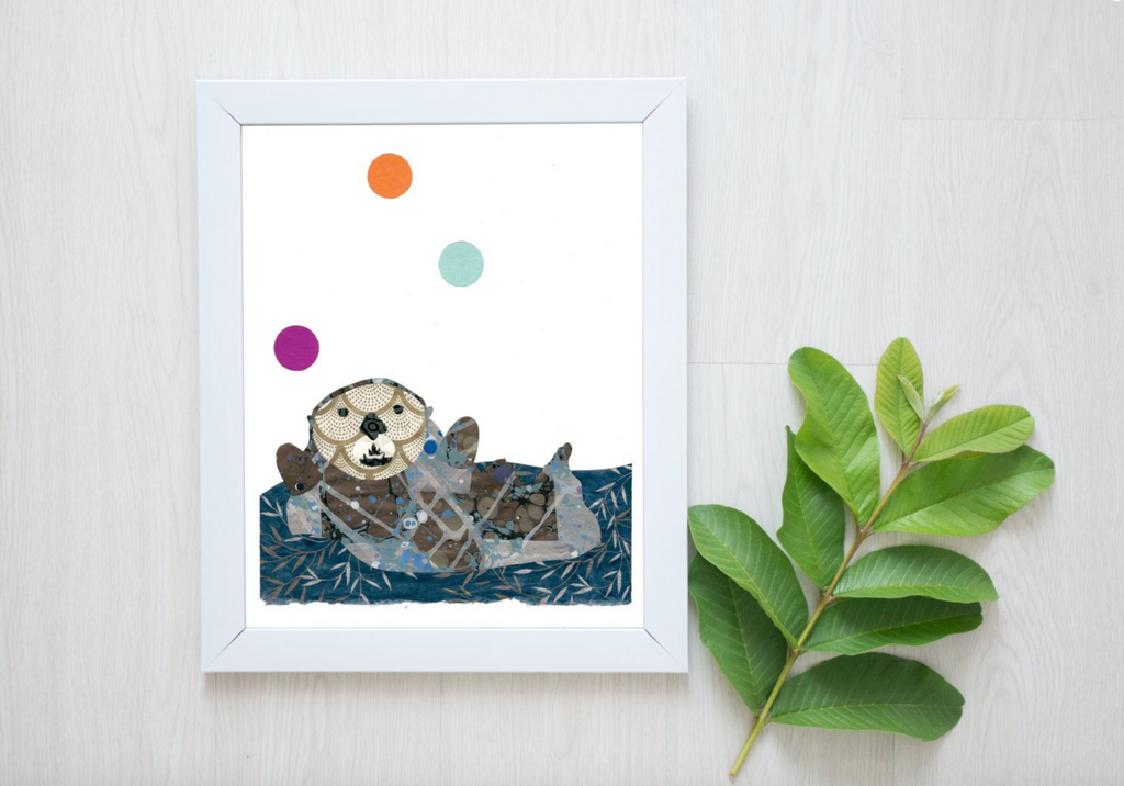 Whimsy Spot Art Print - Juggling Otter