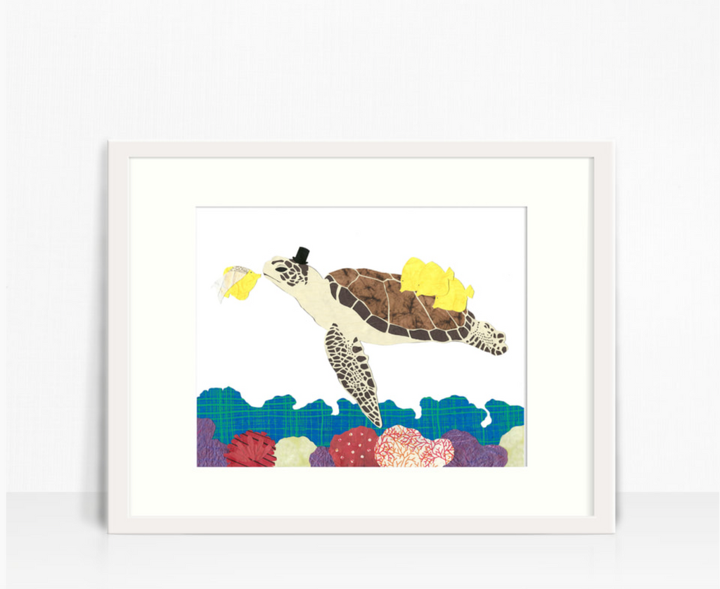 Whimsy Spot Art Print - Turtle Sea
