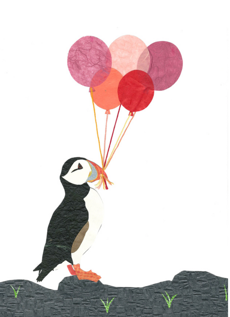 Whimsy Spot Art Print - Balloon Puffin