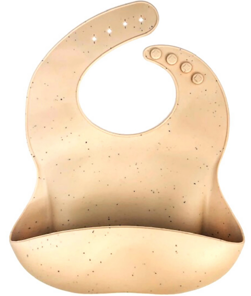 Silicone Bib - Speckled Oat