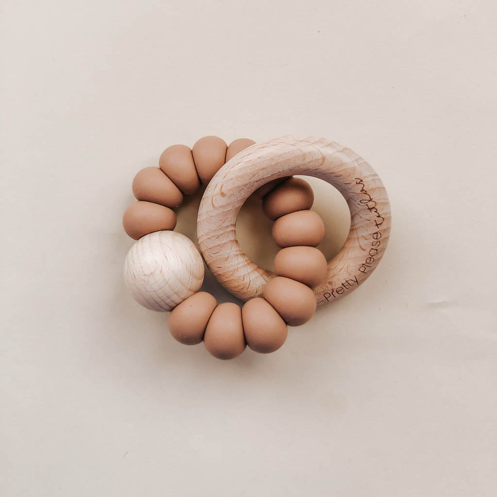 Levi Silicone & Wood Teether - Canyon
