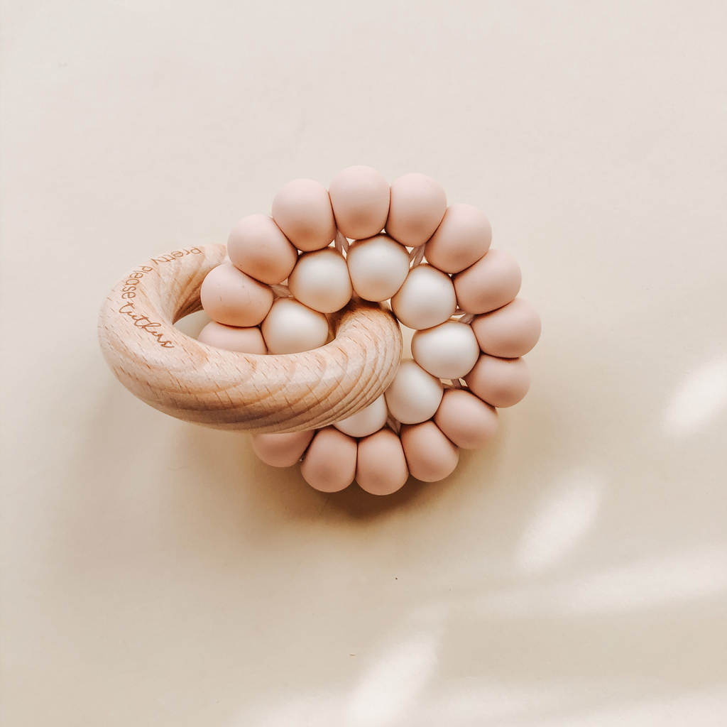 Reed Silicone Teether - Blush