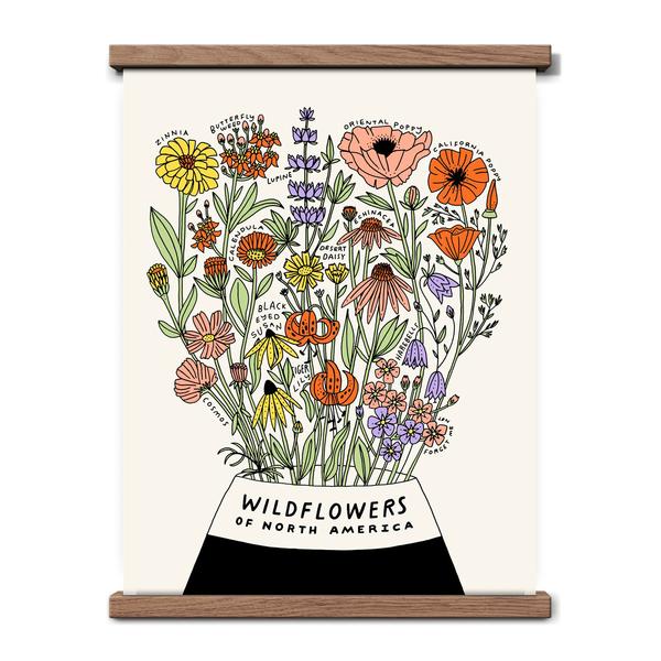 Worthwhile Paper Art Screen Print - Wildflowers 11 x 14