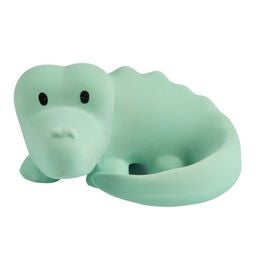 Crocodile - Natural Rubber Teether, Rattle & Bath Toy
