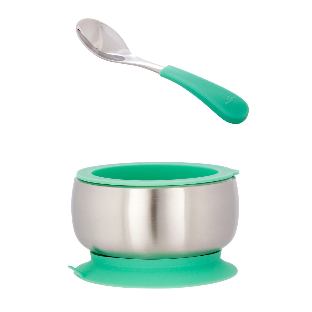 Avanchy - Stainless Steel Baby Bowl + Spoon + Airtight Lid